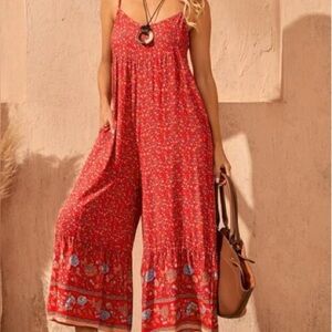 NATURAL LIFE Red Jamie Jumpsuit